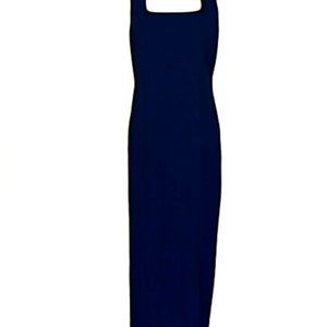 LIZ CLAIBORNE NAVY BLUE FORMAL MAXI DRESS